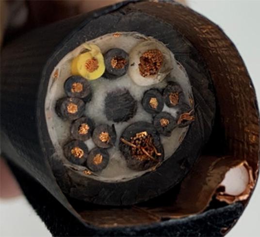 Wraps securely around cables for total electromagnetic containment.