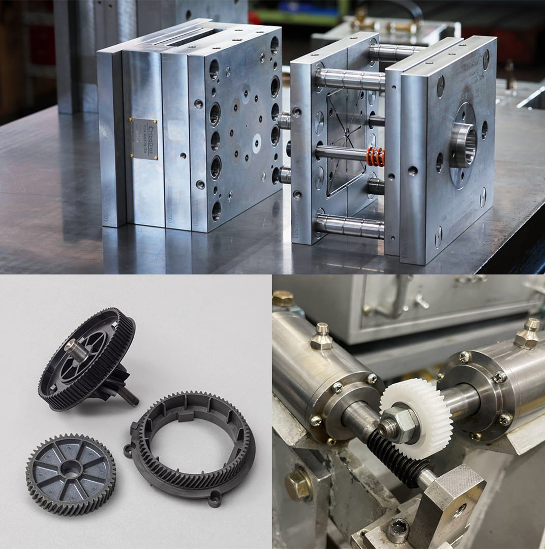 Open new markets with PEEK and PPS gear molds designed for metal replacement