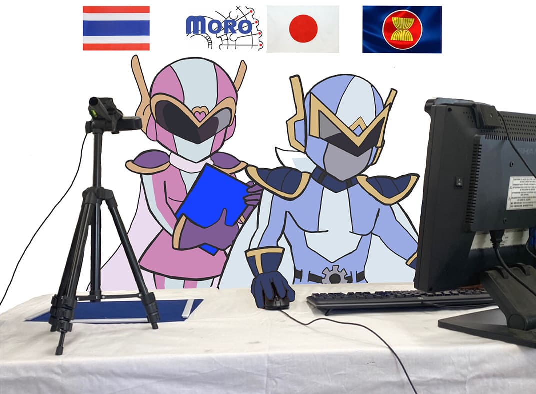 Remote maintenance support is available  (Our mascots: Machine Warrior Menteman & Mente-chan)