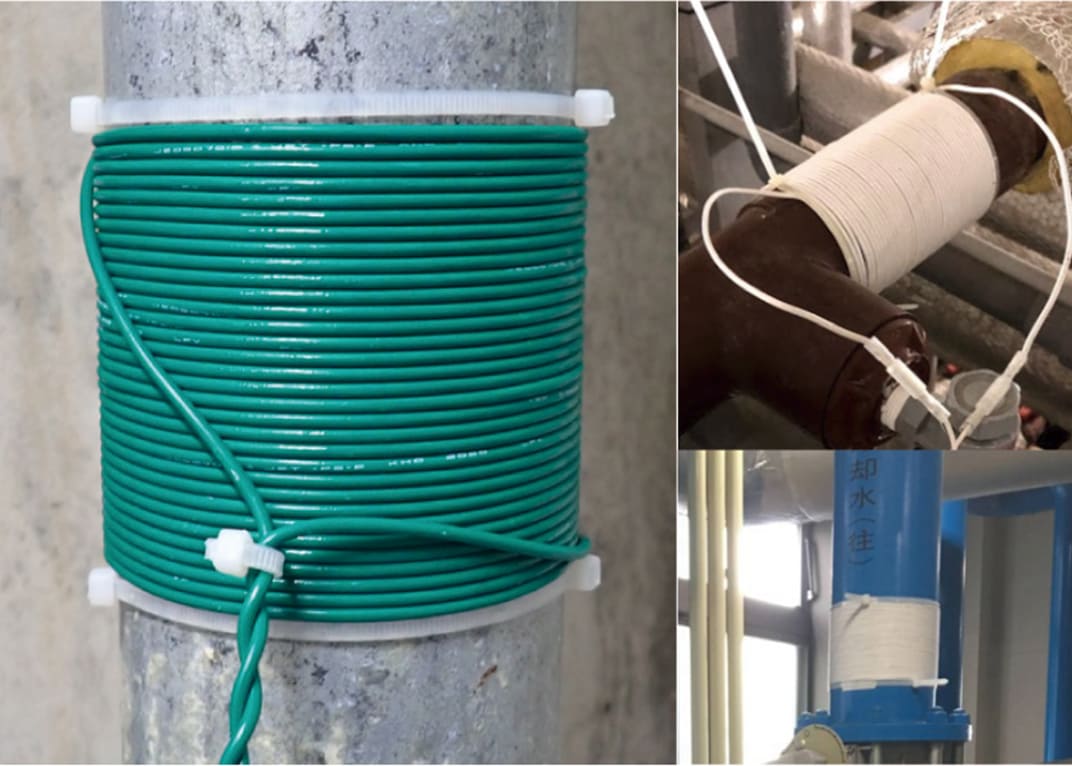 Installation complete just by wrapping the cable around the pipe!