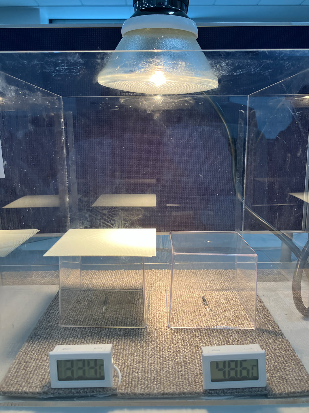 Thermal shielding test results (Left: With F+COOL / Right: Without F+COOL).