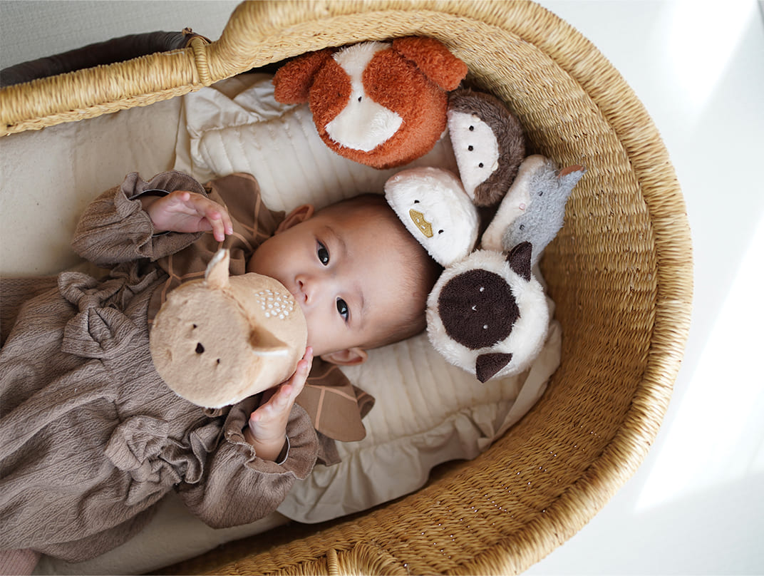 Safe even when babies explore with their mouths.
